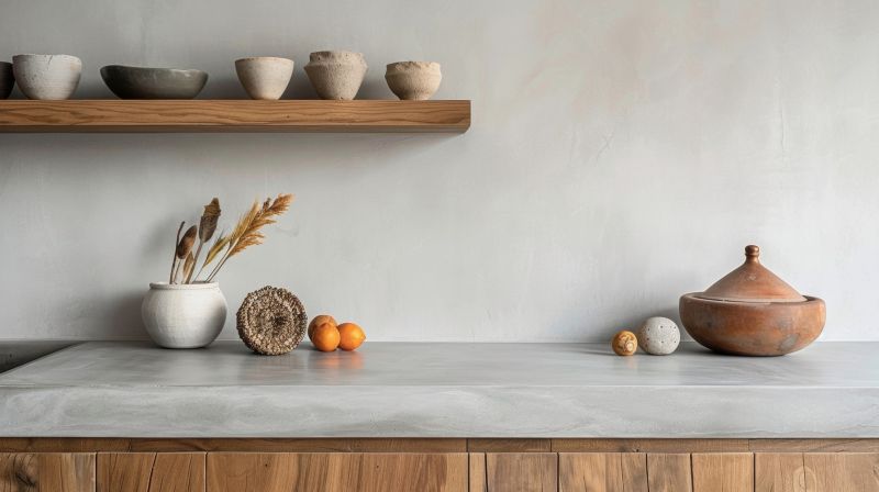 Cement Countertop Installation