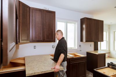 Cement Countertop Installation